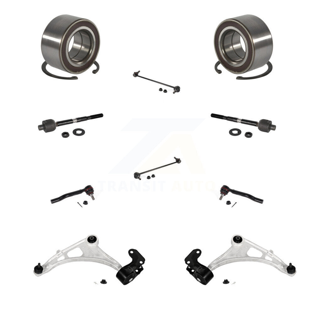 Kit de liaison de biellette de direction intérieure et extérieure de bras inférieur de roulement avant (10 pièces) pour Honda Pilot MDX