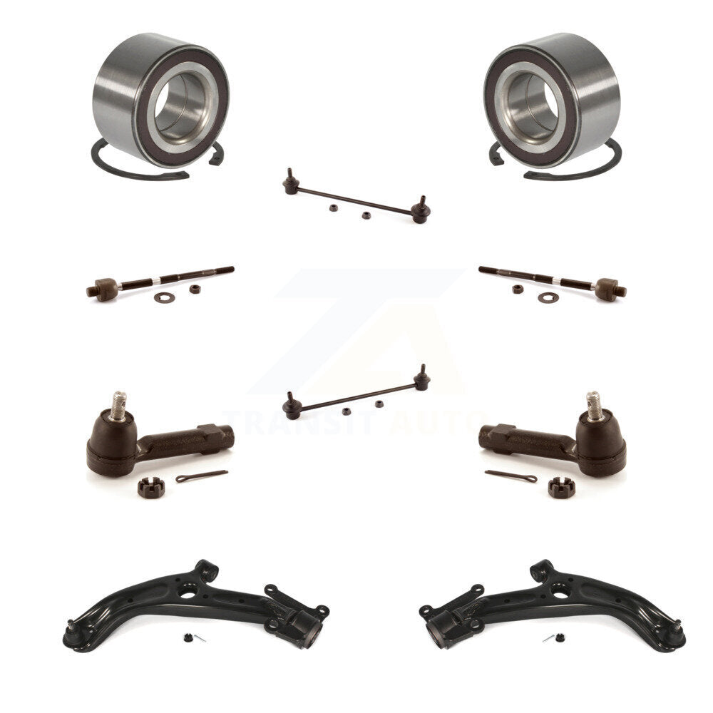 Kit de liaison de biellette de direction intérieure et extérieure de bras inférieur de roulement avant (10 pièces) pour Honda Fit 07-08