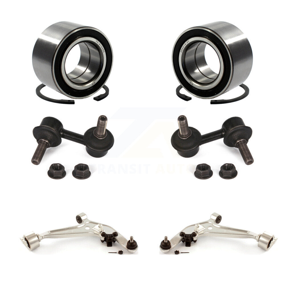 Kit de bras de commande inférieur et de liaison de roulement avant (6 pièces) pour Nissan X-Trail 2005 – 2006