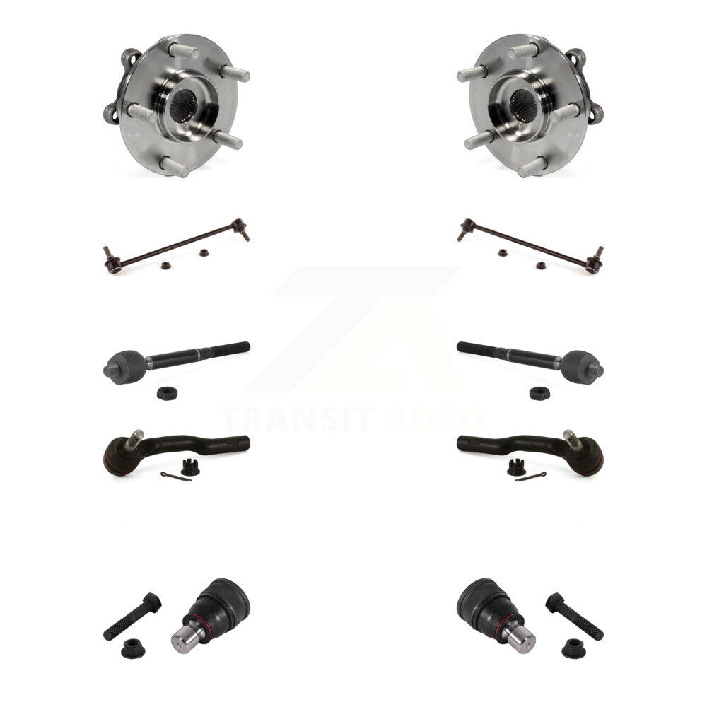 Kit de biellette de direction et de liaison intérieure extérieure de rotule inférieure de roulement avant (10 pièces) pour Mazda