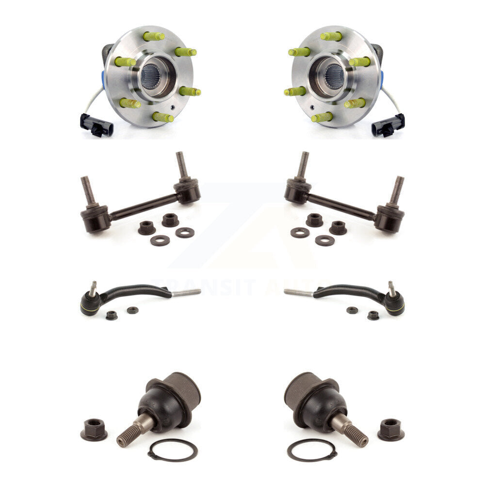 Kit de liaison de biellette de direction extérieure de rotule inférieure de roulement avant (8 pièces) pour Cadillac SRX AW