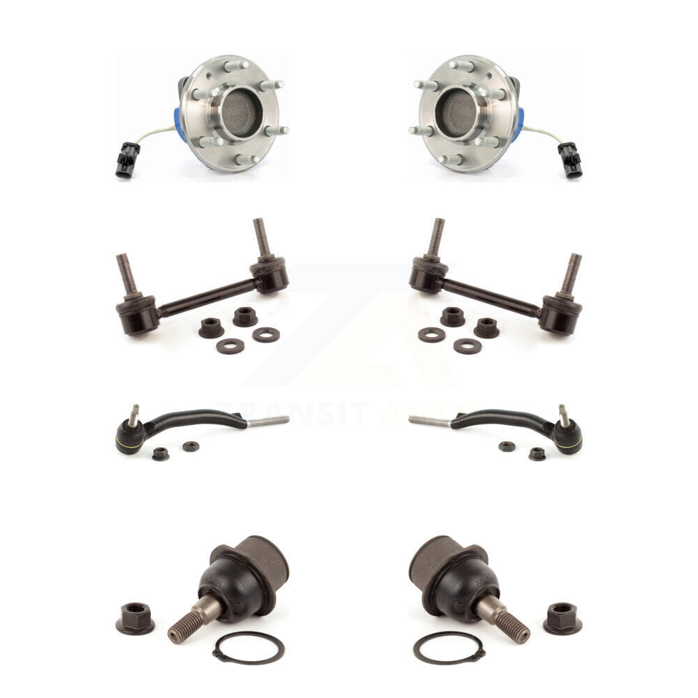 Kit de liaison de biellette de direction extérieure de rotule inférieure de roulement avant (8 pièces) pour Cadillac SRX RW
