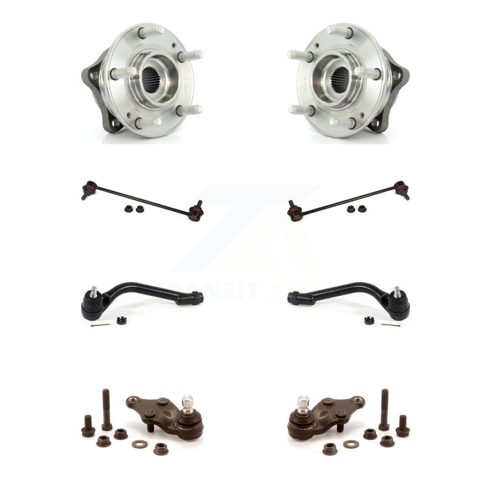 Kit de liaison de biellette de direction extérieure de rotule inférieure de roulement avant (8 pièces) pour Hyundai Santa F