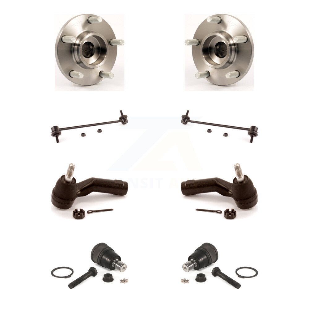 Kit de liaison de barre stabilisatrice de biellette de direction extérieure de rotule inférieure de roulement avant (8 pièces) pour Mazda