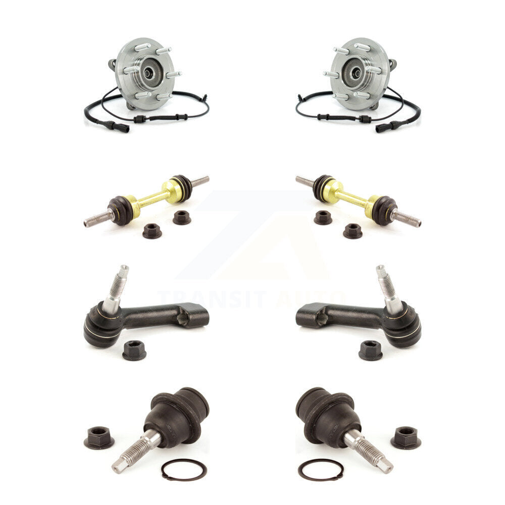 Kit de liaison de biellette de direction extérieure de rotule inférieure de roulement avant (8 pièces) pour Ford Expedition