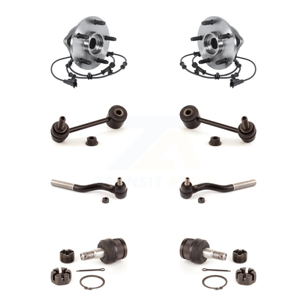 Kit de biellette et de liaison extérieure de rotule inférieure de roulement avant (8 pièces) pour Jeep Wrangler
