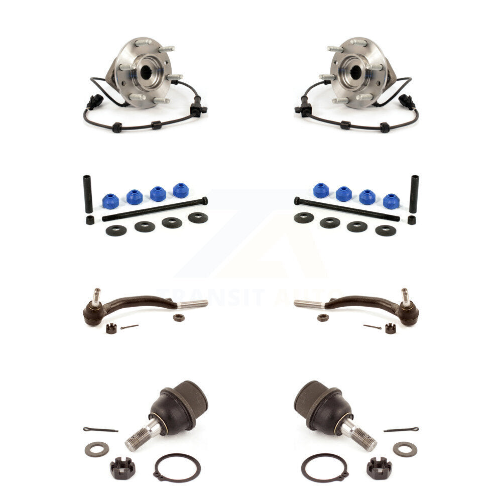 Kit de biellette de direction et de liaison extérieure de rotule inférieure de roulement avant (8 pièces) pour Chevrolet GMC