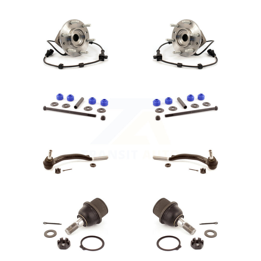 Kit de biellette de direction et de liaison extérieure de rotule inférieure de roulement avant (8 pièces) pour Chevrolet GMC