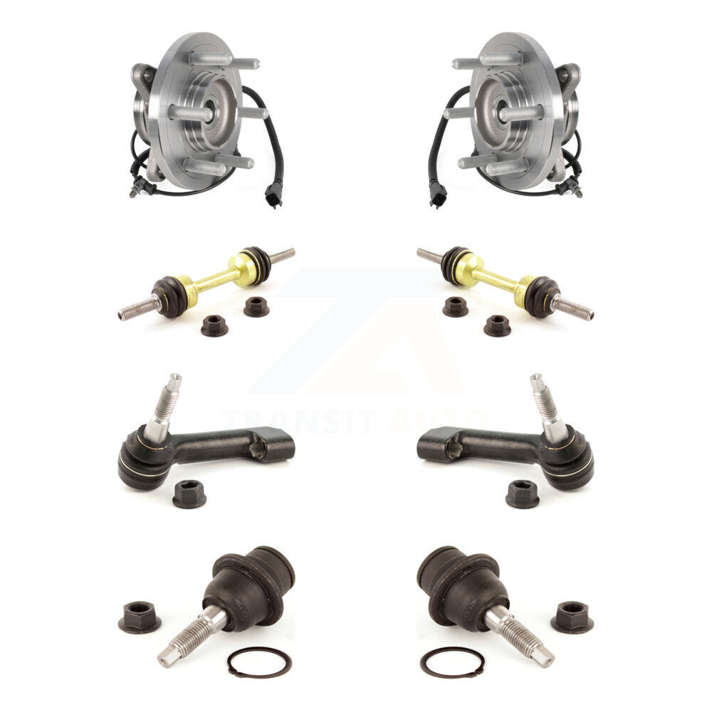 Kit de liaison de biellette de direction extérieure de rotule inférieure de roulement avant (8 pièces) pour Ford Expedition