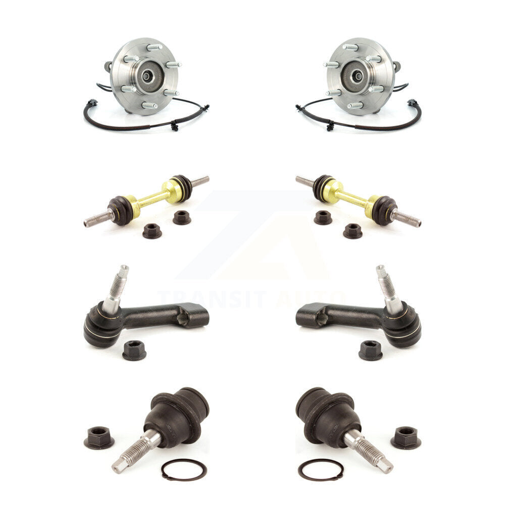 Kit de liaison de biellette de direction extérieure de rotule inférieure de roulement avant (8 pièces) pour Ford Expedition