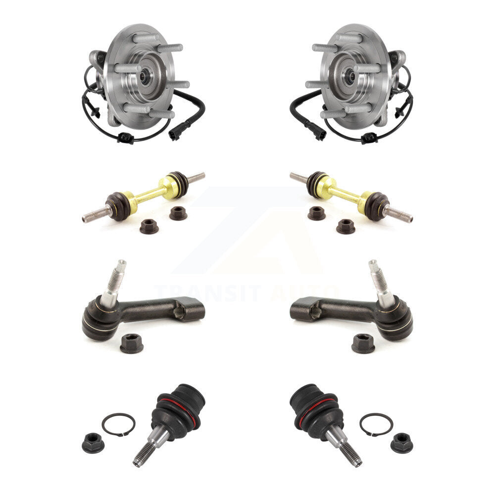 Kit de liaison de biellette de direction extérieure de rotule inférieure de roulement avant (8 pièces) pour Ford Expedition