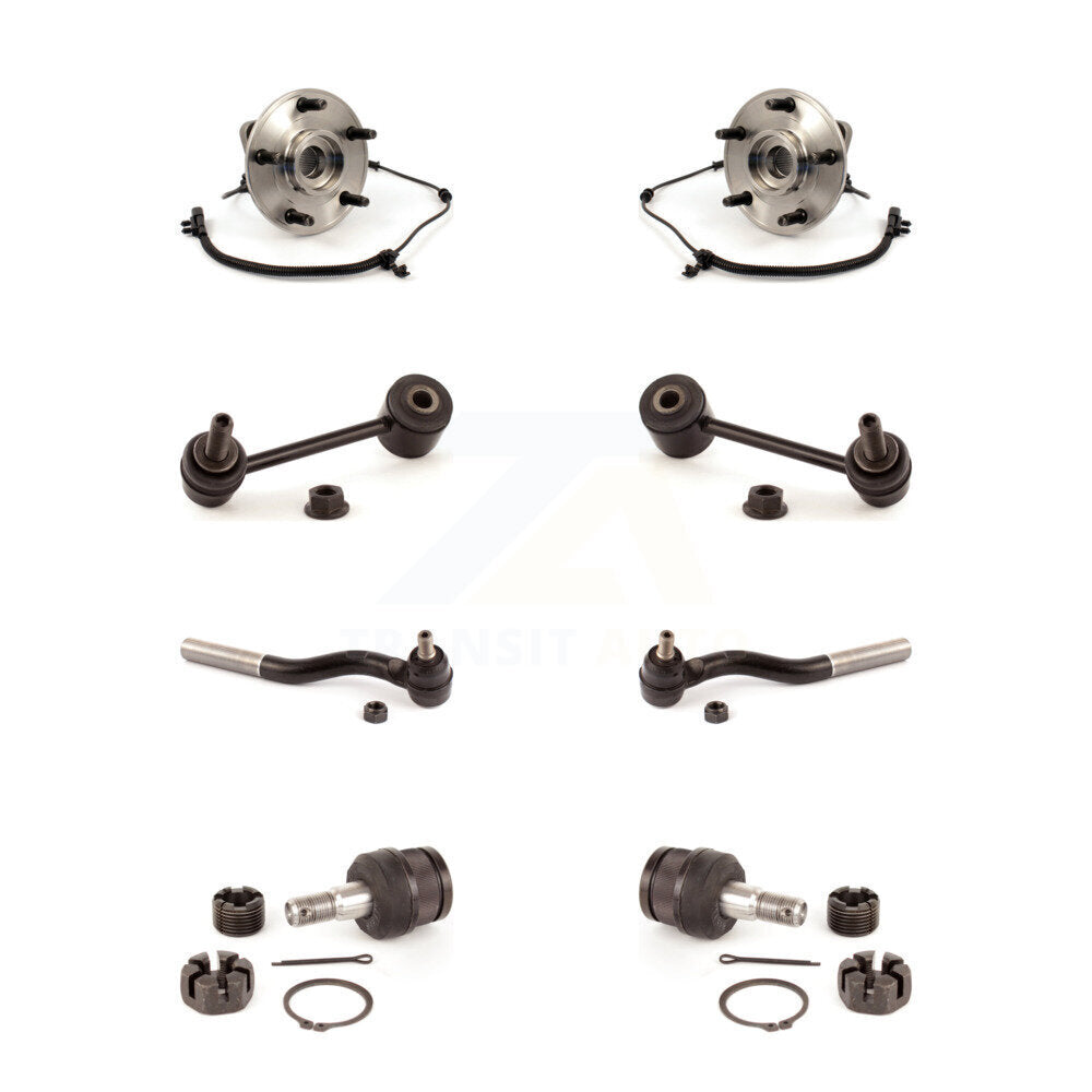 Kit de biellette et de liaison extérieure de rotule inférieure de roulement avant (8 pièces) pour Jeep Wrangler
