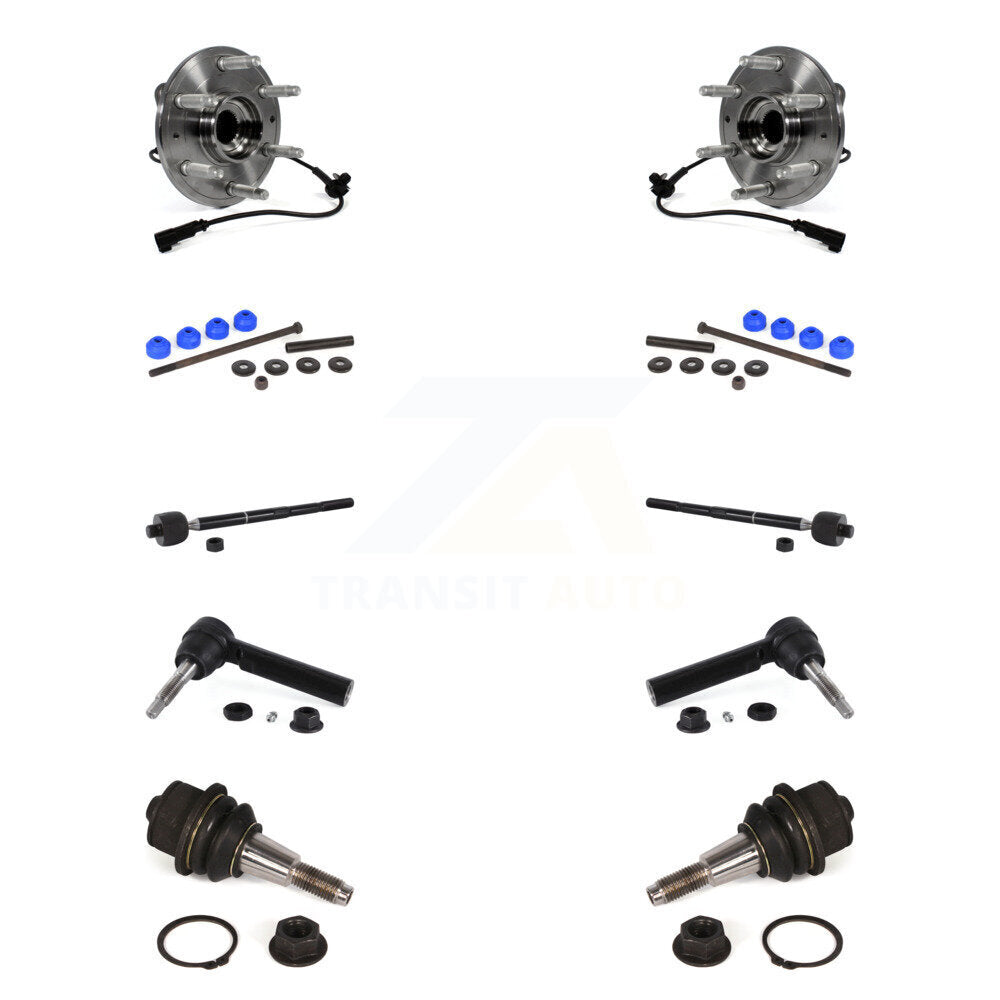 Kit de liaison de biellette de direction intérieure et extérieure de rotule inférieure de roulement avant (10 pièces) pour GMC 1500