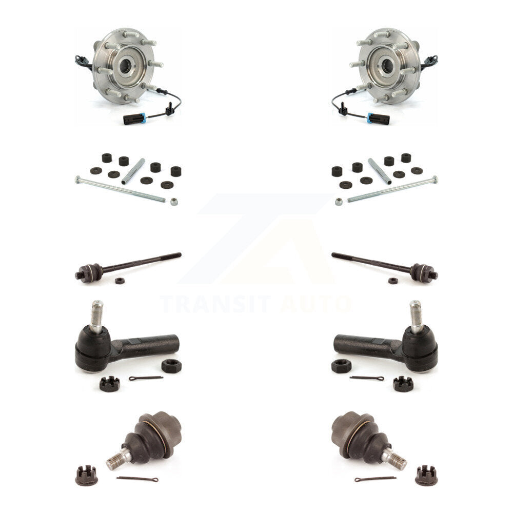Kit de liaison de biellette de direction intérieure et extérieure de rotule inférieure de roulement avant (10 pièces) pour GMC 3500