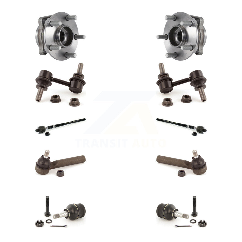 Kit de liaison de biellette de direction intérieure et extérieure de rotule inférieure de roulement avant (10 pièces) pour Subaru X