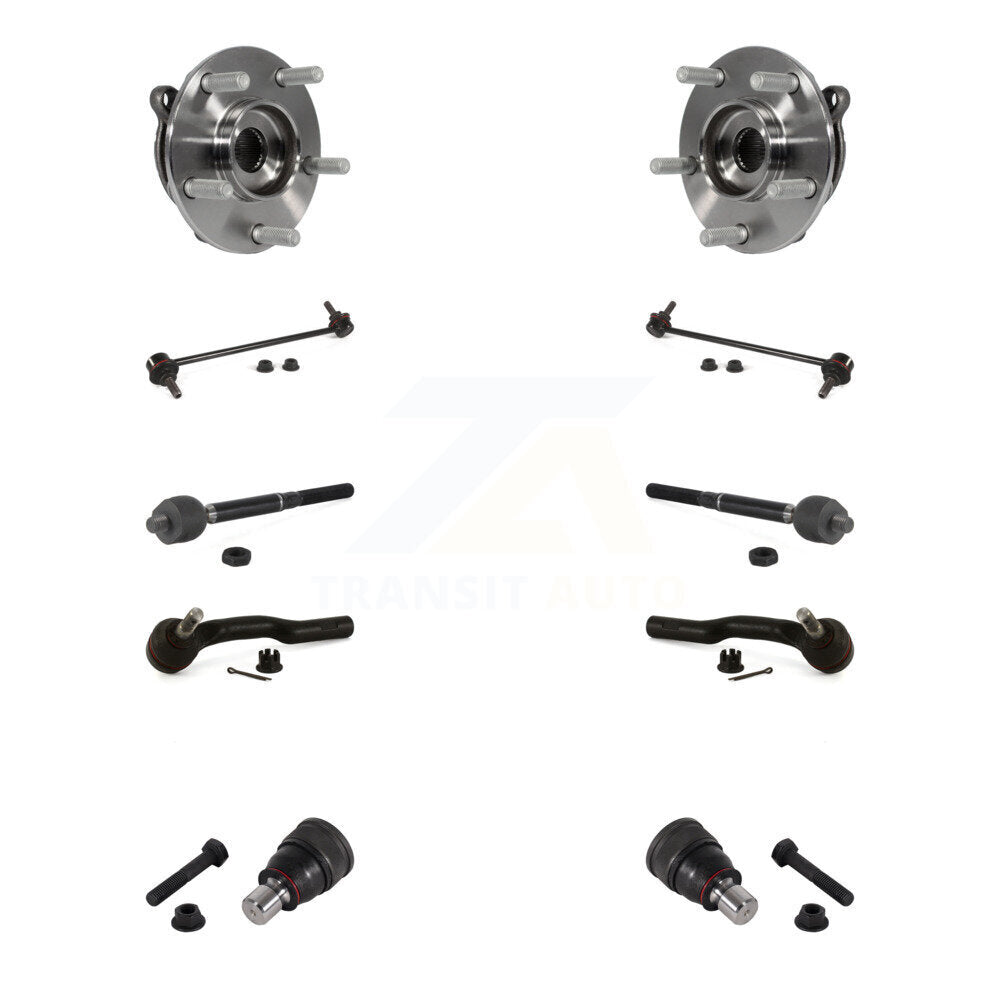 Kit de biellette de direction et de liaison intérieure extérieure de rotule inférieure de roulement avant (10 pièces) pour Mazda