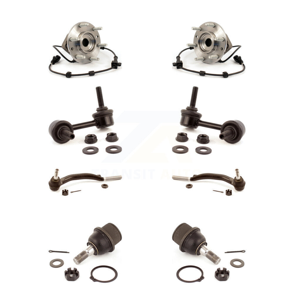 Kit de liaison de biellette de direction extérieure de rotule inférieure de roulement avant (8 pièces) pour GMC Chevrolet X