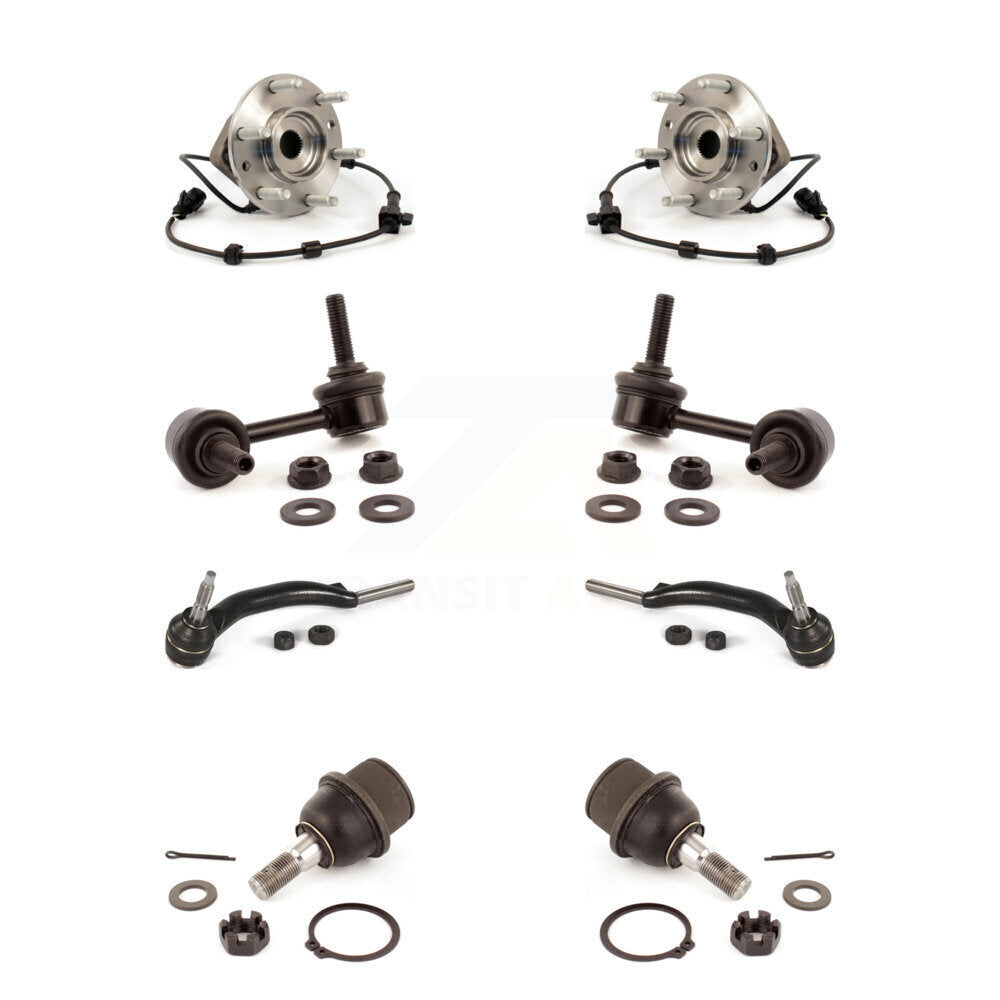 Kit de liaison de biellette de direction extérieure de rotule inférieure de roulement avant (8 pièces) pour GMC Envoy XL EX