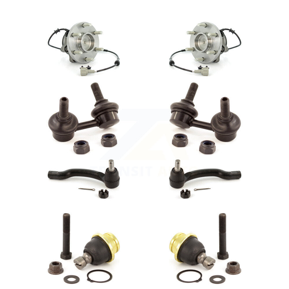 Kit de liaison de biellette de direction extérieure de rotule inférieure de roulement avant (8 pièces) pour Nissan Frontier
