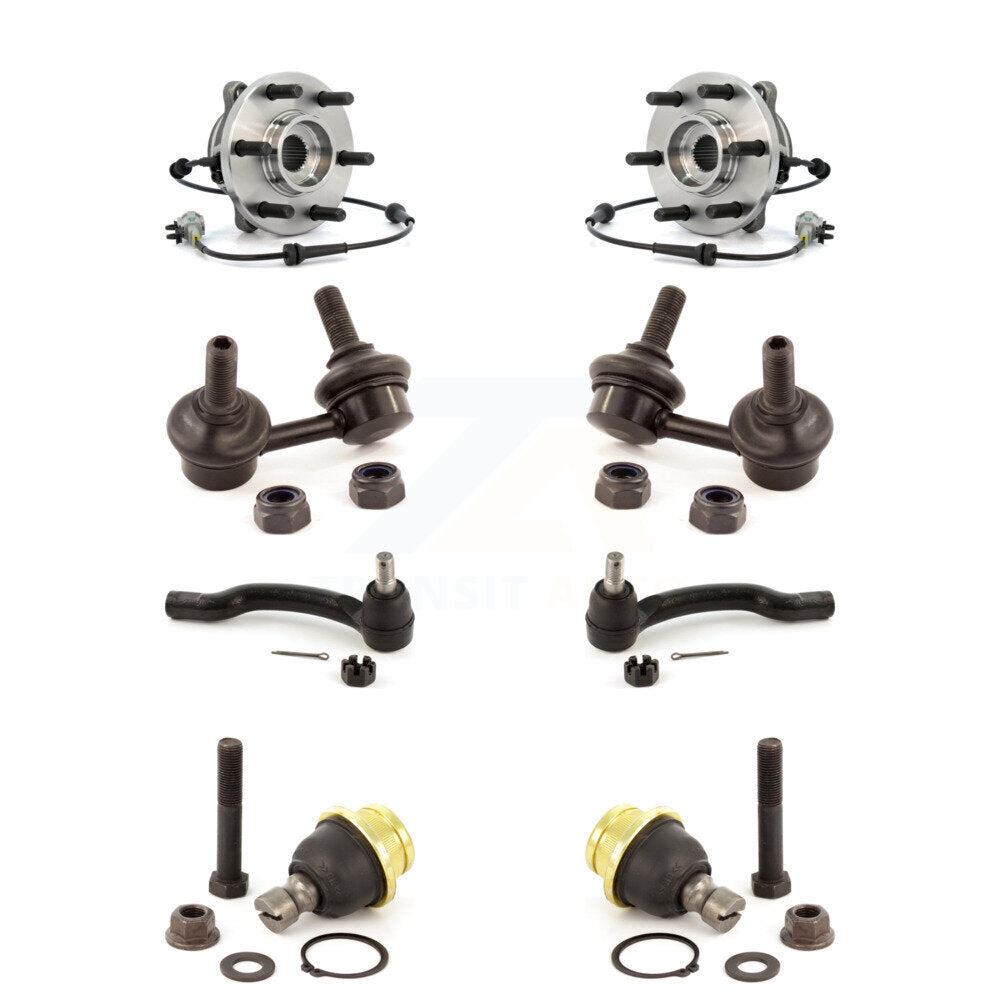 Kit de liaison de biellette de direction extérieure de rotule inférieure de roulement avant (8 pièces) pour Nissan Frontier