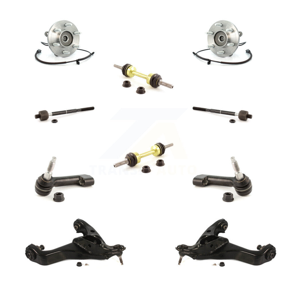 Kit de liaison de biellette de direction intérieure et extérieure, bras de commande inférieur, roulement avant (10 pièces) pour Ford 4W