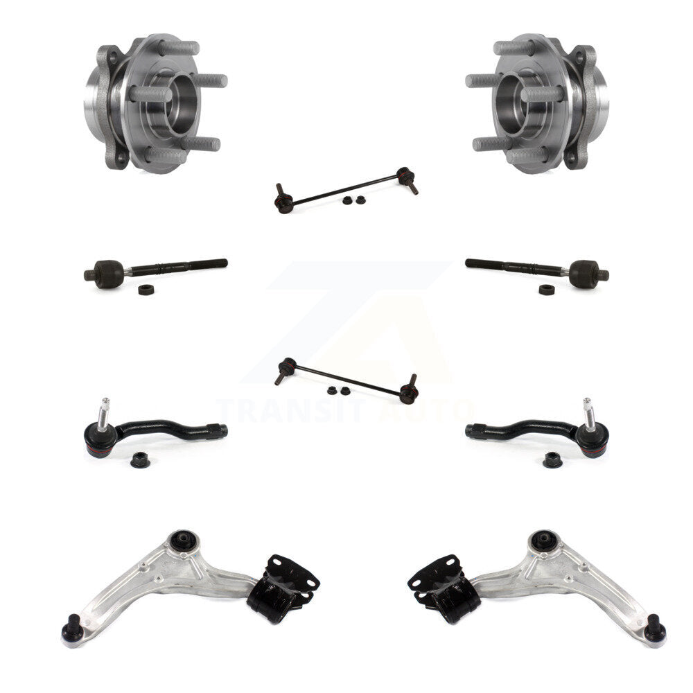 Kit de liaison de biellette de direction intérieure et extérieure de bras inférieur de roulement avant (10 pièces) pour Ford Fusion MKZ