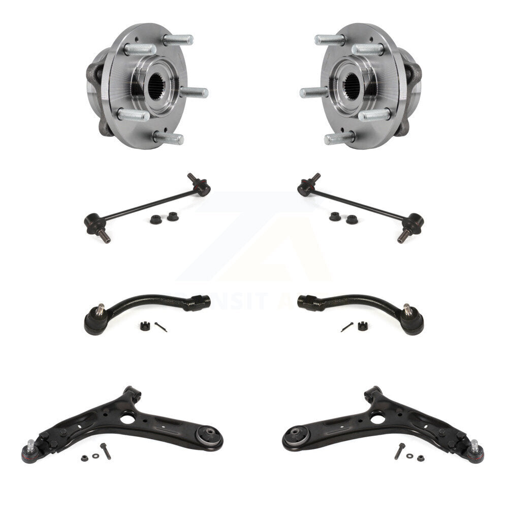 Kit de liaison de biellette de direction extérieure, bras de commande inférieur, roulement avant (8 pièces) pour Kia Soul 17-19