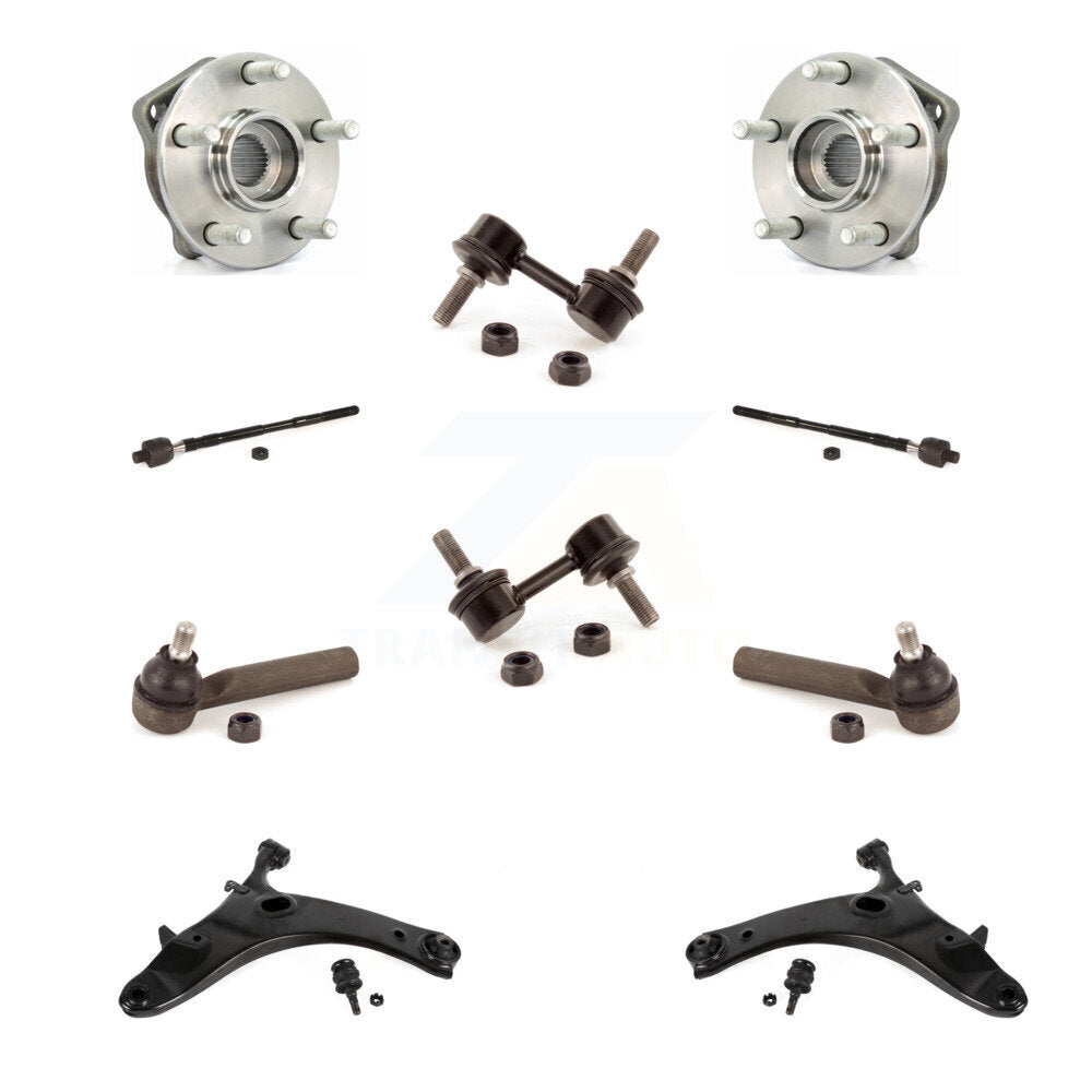 Kit de liaison de biellette de direction intérieure et extérieure de bras inférieur de roulement avant (10 pièces) pour Subaru Forester