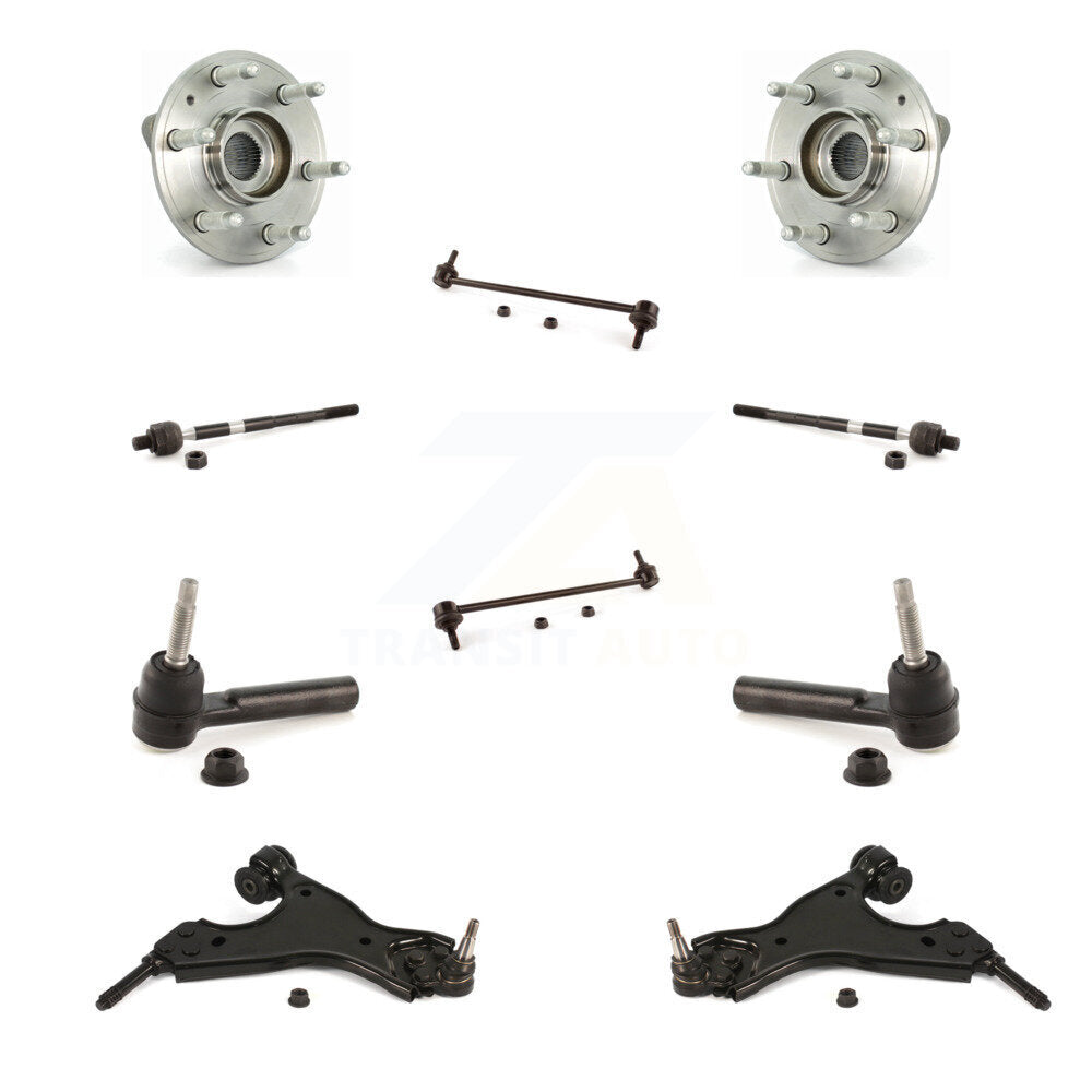 Kit de liaison de biellette de direction intérieure et extérieure de bras inférieur de roulement avant (10 pièces) pour GMC Acadia Buic