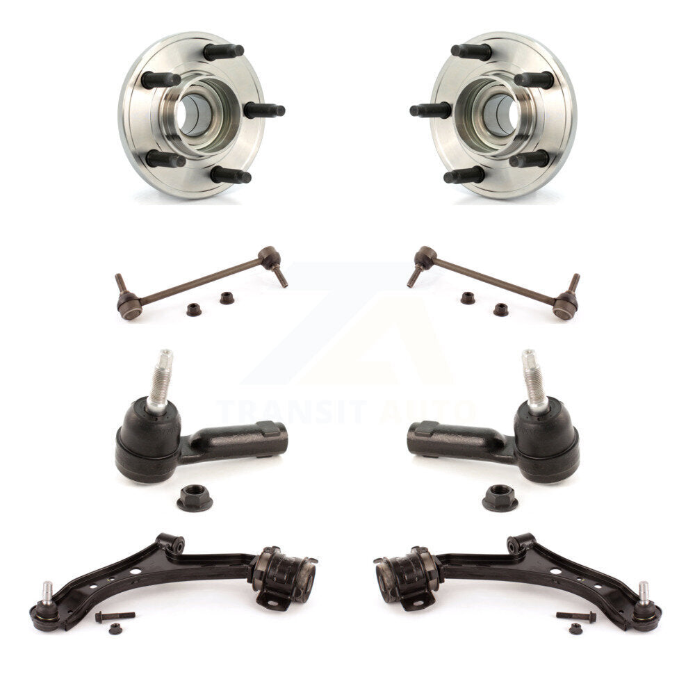 Front Bearing Lower Control Arm Outer Tie Rod & Link Kit (8Pc) For Ford Mustang