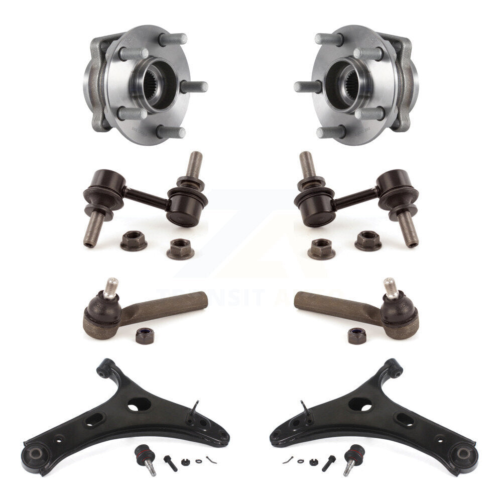 Kit de liaison de biellette de direction extérieure, bras de commande inférieur, roulement avant (8 pièces) pour Subaru Foreste