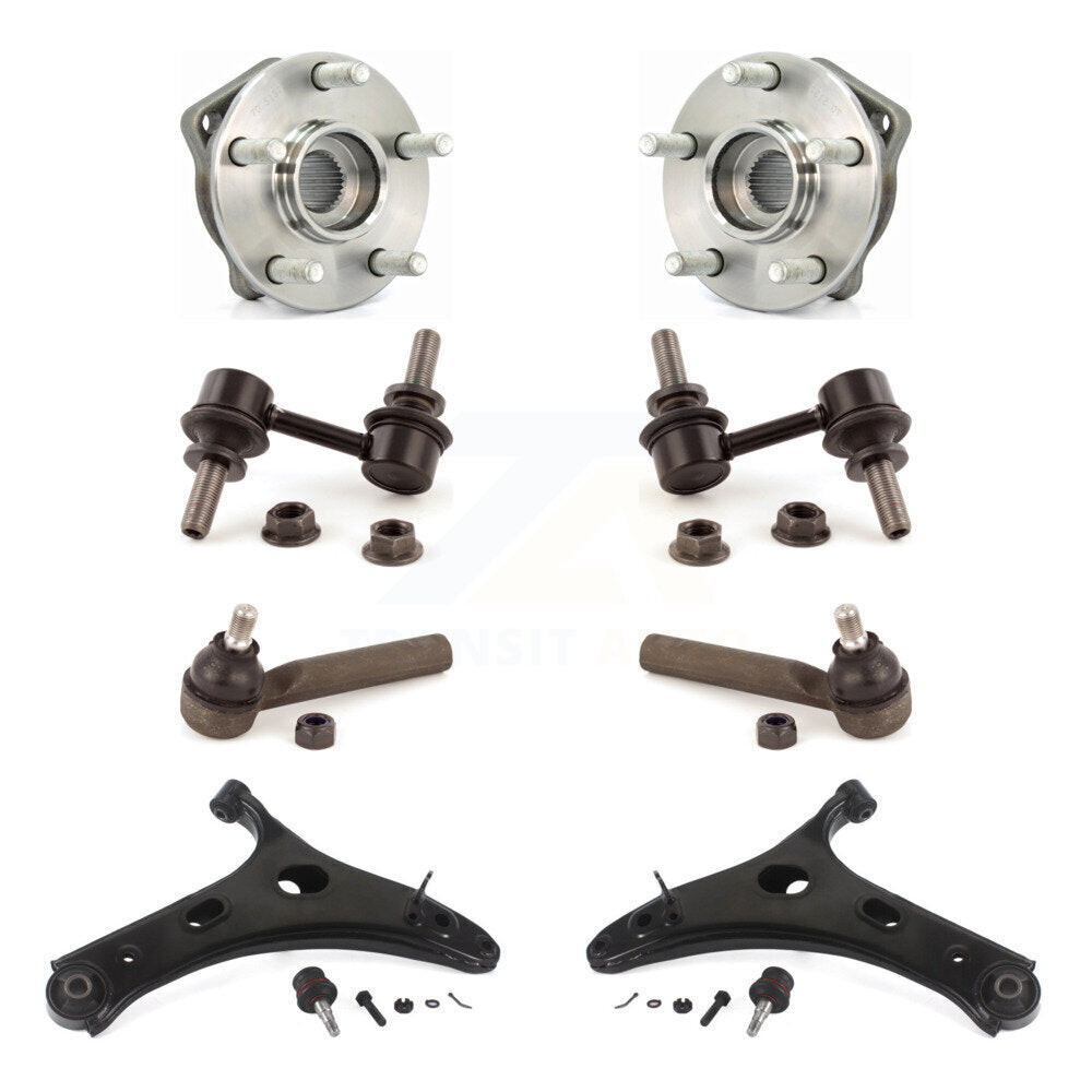 Kit de liaison de biellette de direction extérieure, bras de commande inférieur, roulement avant (8 pièces) pour Subaru Foreste