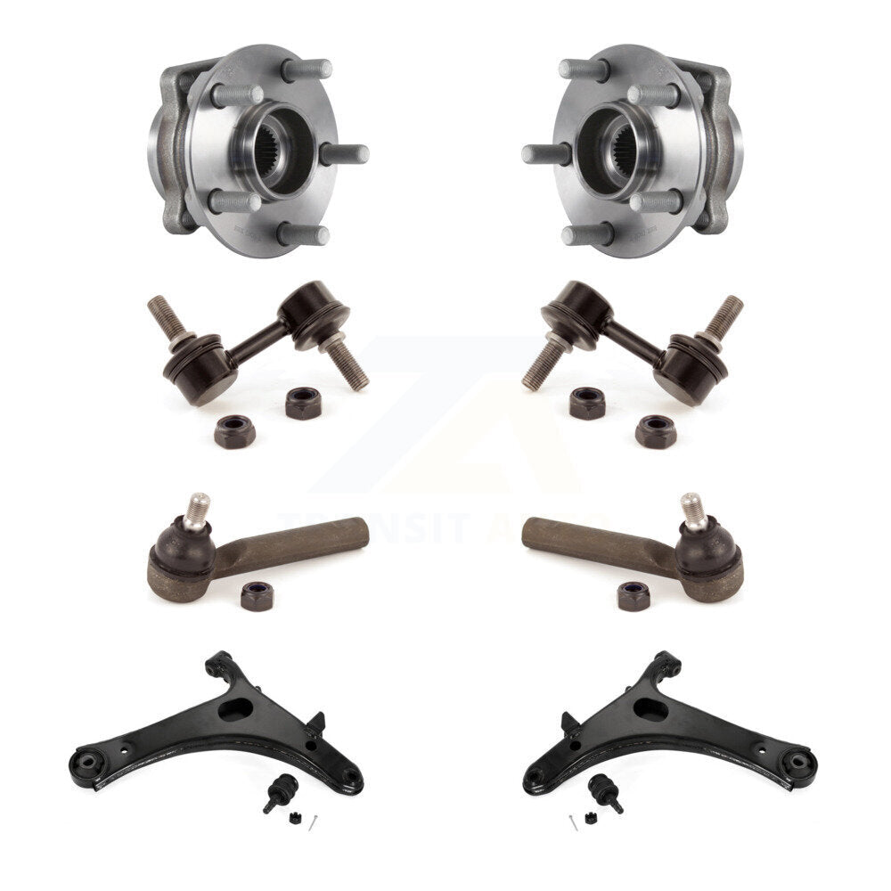 Kit de liaison de biellette de direction extérieure, bras de commande inférieur, roulement avant (8 pièces) pour Subaru Impreza