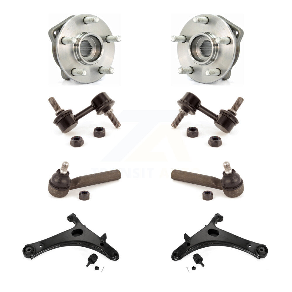 Kit de liaison de biellette de direction extérieure, bras de commande inférieur, roulement avant (8 pièces) pour Subaru Impreza