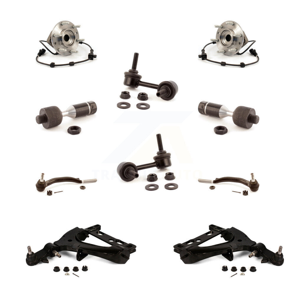Kit de liaison de biellette de direction intérieure et extérieure de bras inférieur de roulement avant (10 pièces) pour GMC Chevrolet X