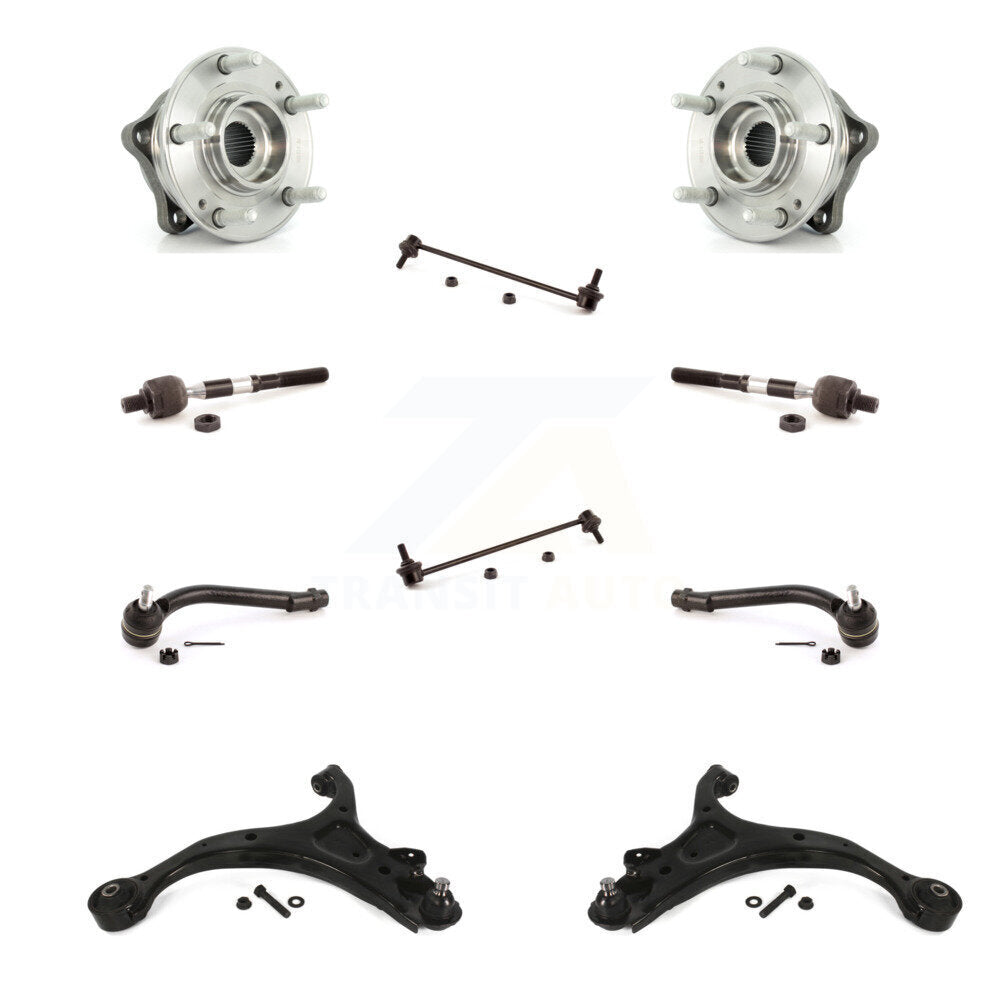 Kit de liaison de biellette de direction intérieure et extérieure, bras de commande inférieur, roulement avant (10 pièces) pour Hyundai