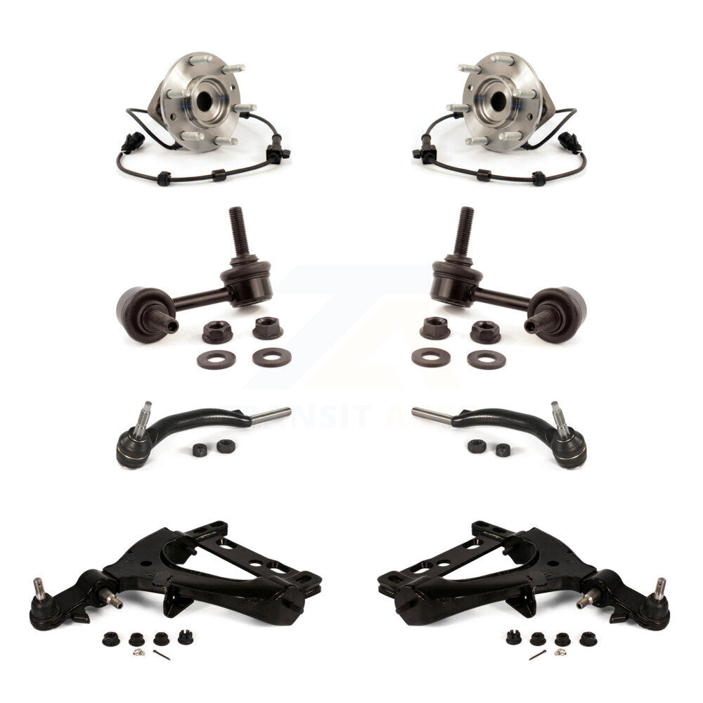 Kit de biellette de direction extérieure et de liaison de bras de commande inférieur de roulement avant (8 pièces) pour GMC Envoy XL
