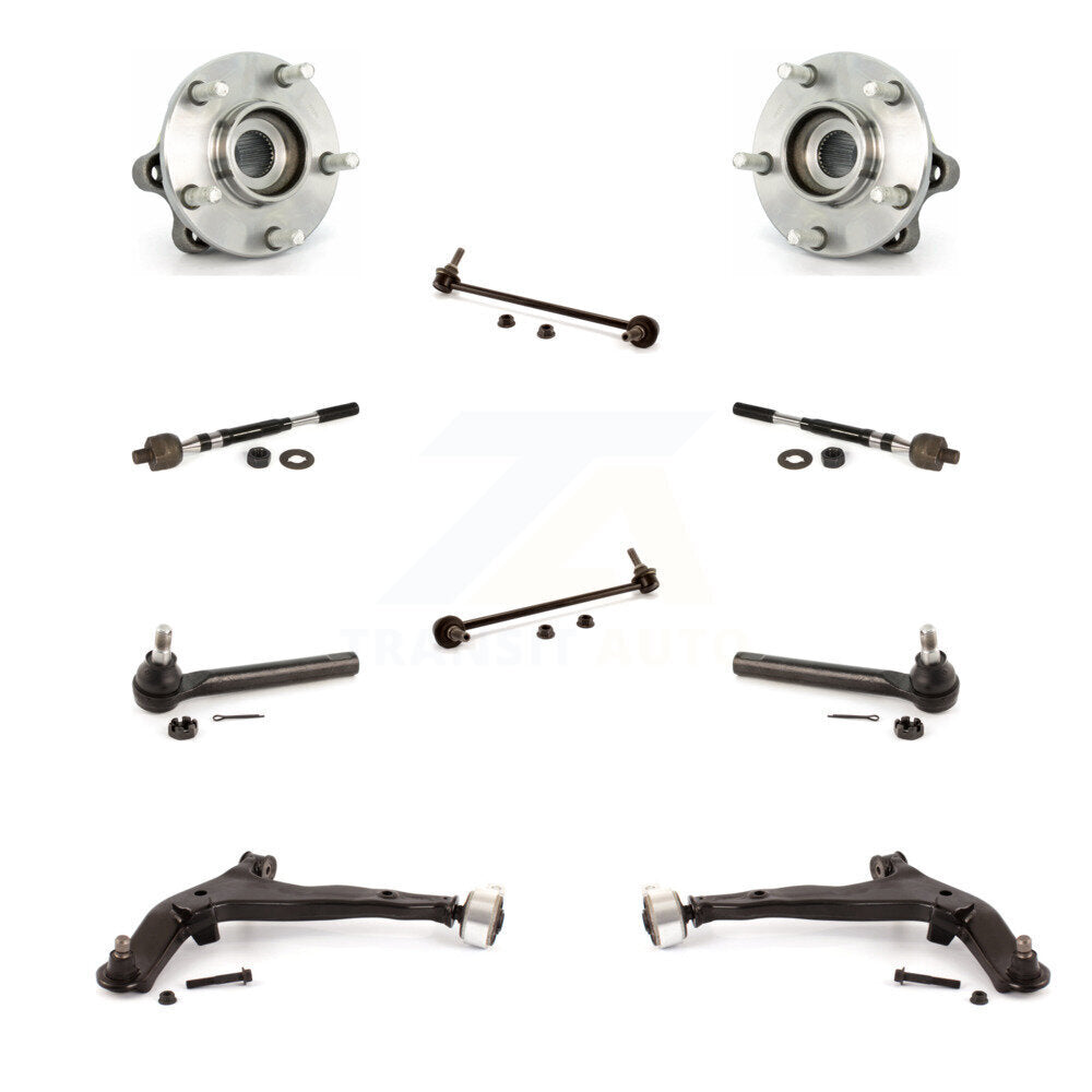 Kit de biellette de direction et de liaison intérieure extérieure de bras inférieur de roulement avant (10 pièces) pour Nissan Murano