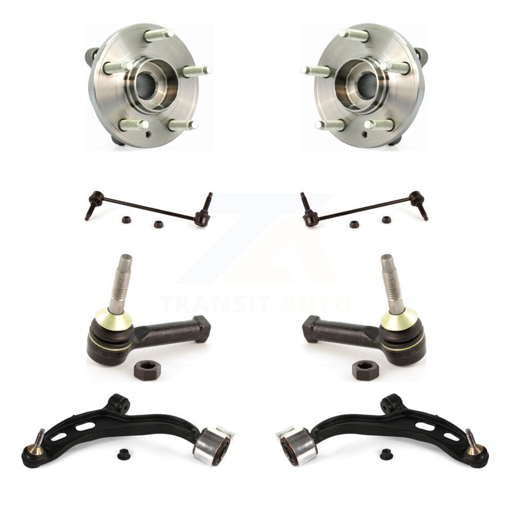 Kit de biellette de direction et de liaison extérieure, bras de commande inférieur, roulement avant (8 pièces) pour Ford Flex MK
