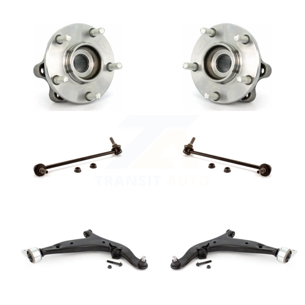 Kit de bras de commande inférieur et de liaison de roulement de moyeu avant (6 pièces) pour Nissan Quest 2004 – 2009