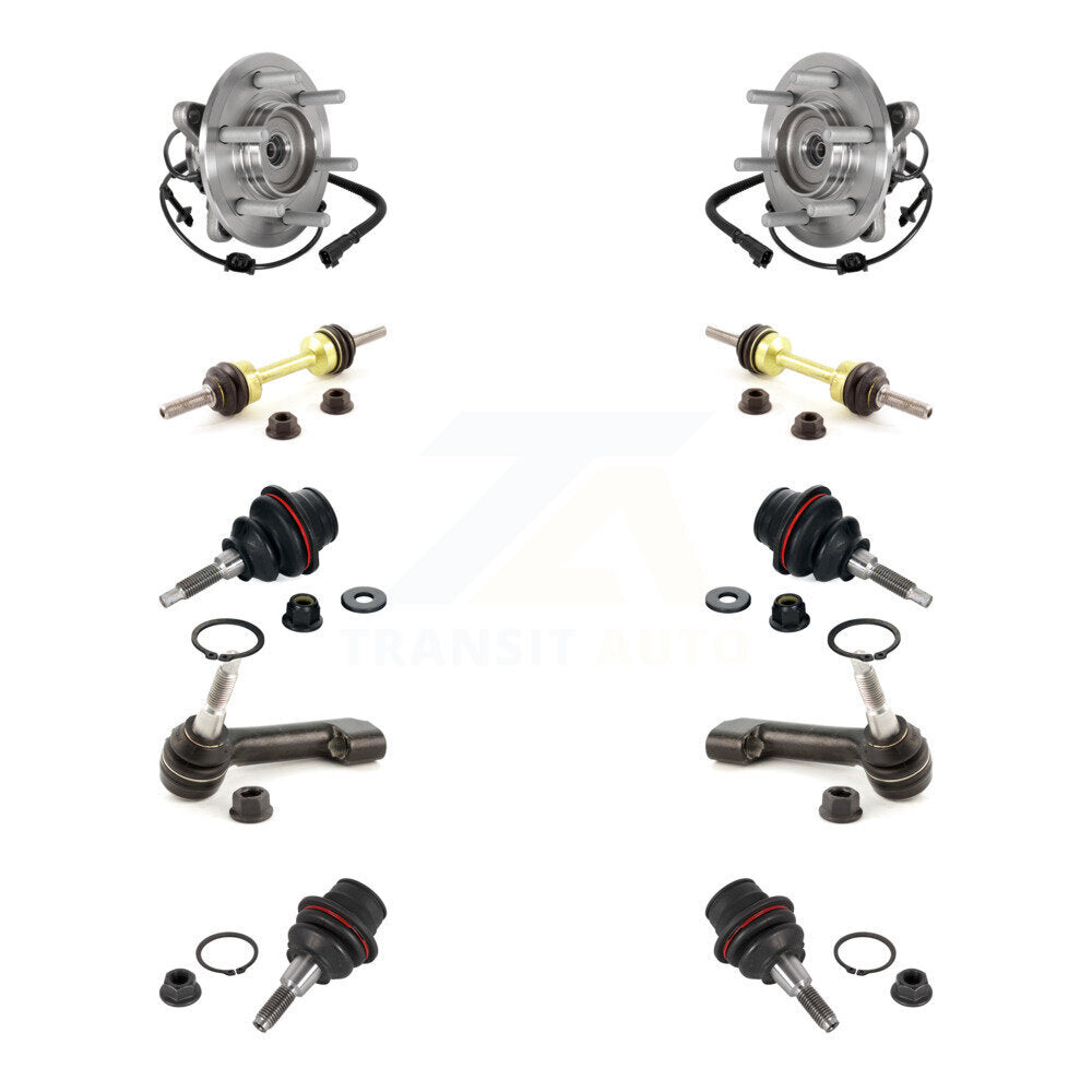 Kit de liaison de biellette de direction extérieure, roulement avant supérieur et inférieur, Joint à rotule extérieur (10 pièces) pour Ford 4WD