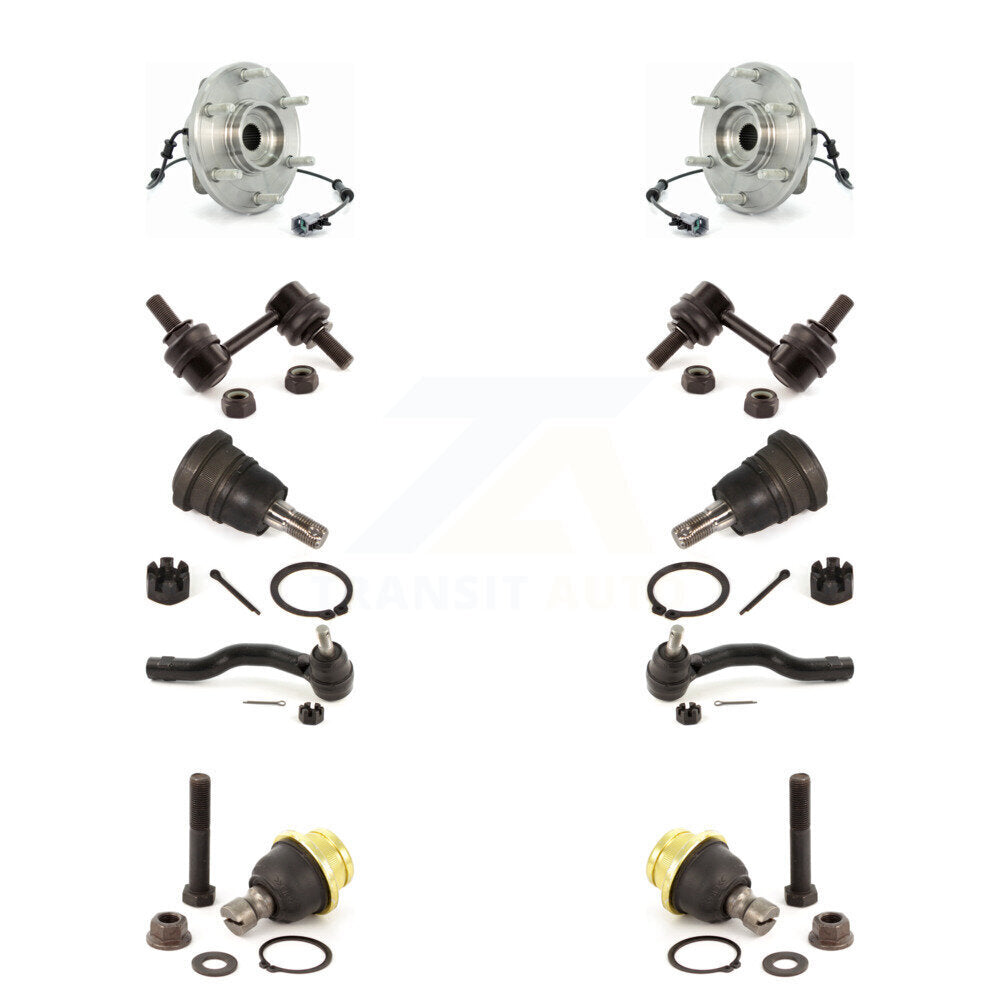 Kit de biellette de direction et de liaison extérieure de rotule inférieure supérieure de roulement avant (10 pièces) pour Nissan