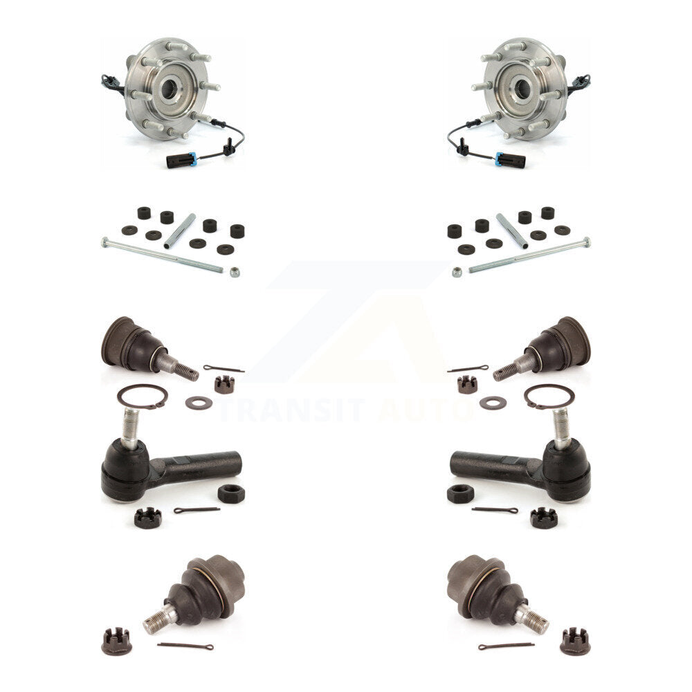 Kit de liaison de biellette de direction extérieure, roulement avant supérieur et inférieur, Joint à rotule extérieur (10 pièces) pour GMC 3500