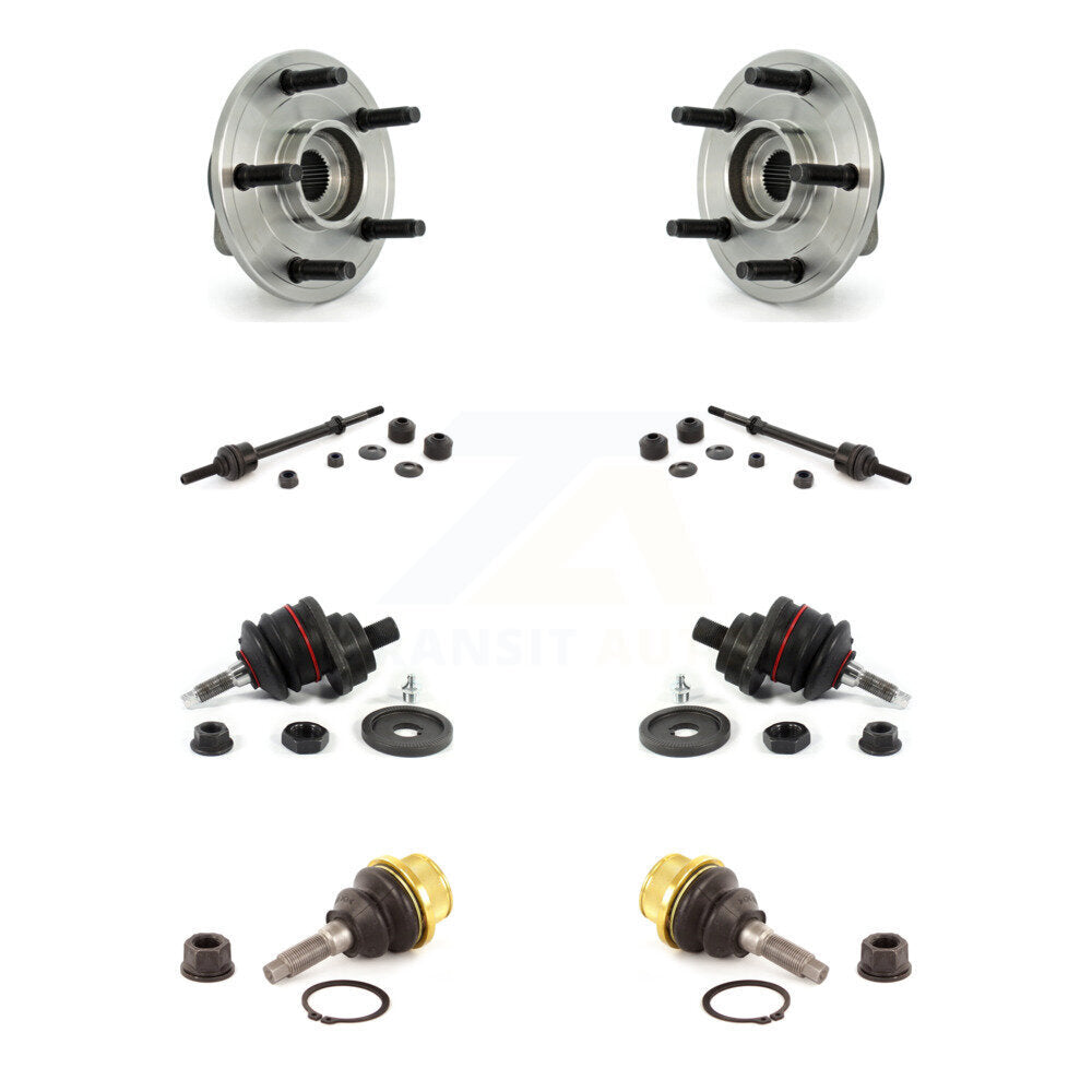Kit de rotule supérieure et inférieure de roulement de moyeu avant et de liaison de barre stabilisatrice pour Dodge Ram 1500