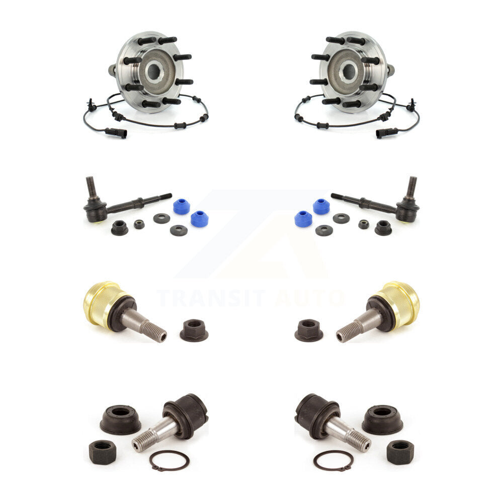 Kit de rotule supérieure et inférieure de roulement de moyeu avant et de liaison de barre stabilisatrice pour Dodge Ram 3500