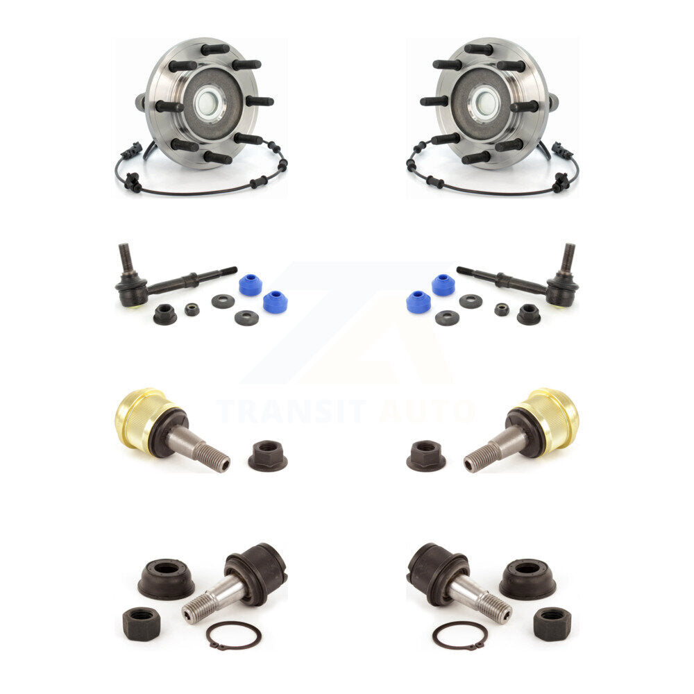 Kit de rotule supérieure et inférieure de roulement de moyeu avant et de liaison de barre stabilisatrice pour Dodge Ram 3500