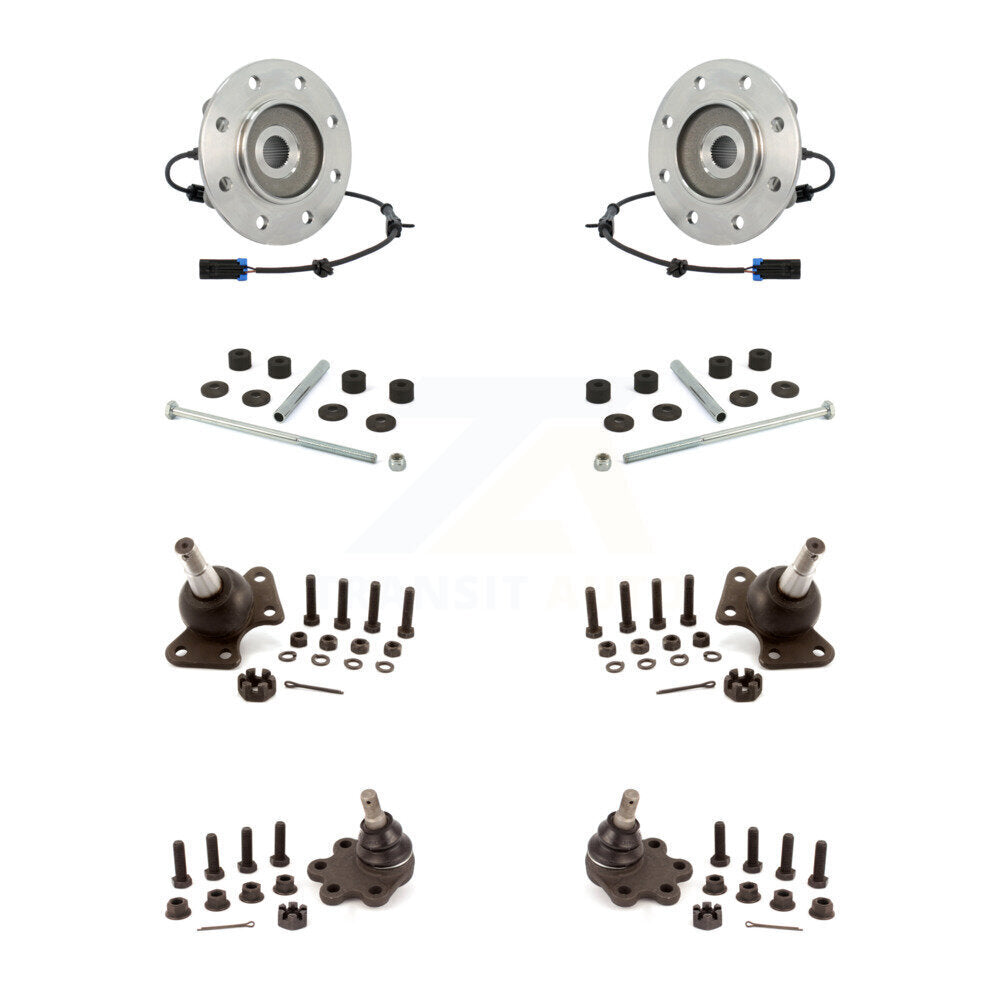 Kit de liaison de rotule supérieure et inférieure, roulement de moyeu avant, pour K3500 Chevrolet GMC K2500