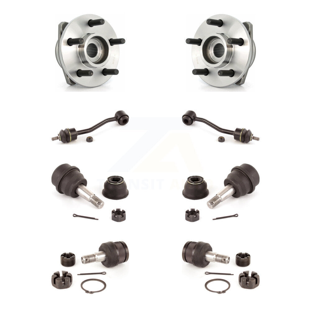 Kit de liaison de barre stabilisatrice, roulement de moyeu avant, joint à rotule supérieur et inférieur, pour Jeep Wrangler TJ