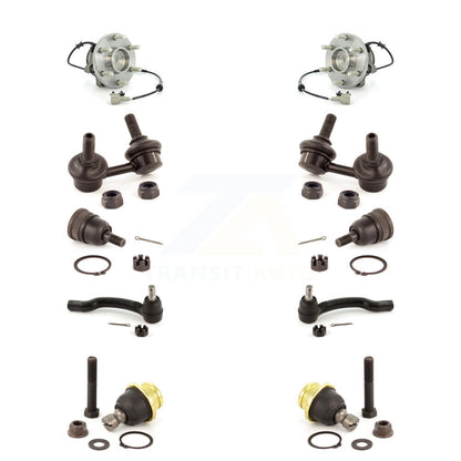 Kit de biellette de direction et de liaison extérieure de rotule inférieure supérieure de roulement avant (10 pièces) pour Nissan