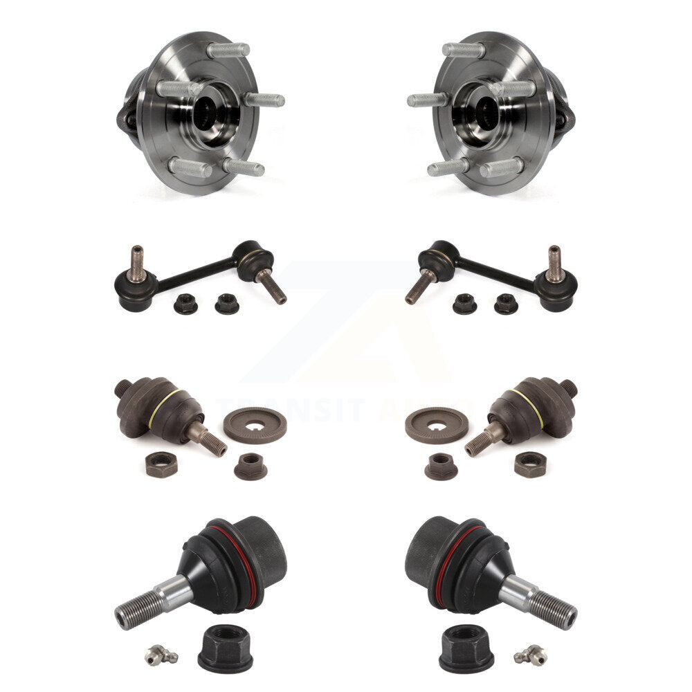 Kit de liaison de rotule supérieure et inférieure de roulement de moyeu avant (8 pièces) pour Jeep Grand Cherokee